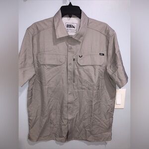 NWT Eddie Bauer Mens Performance Fishing Shirt Size S Gray Outdoor Travel
